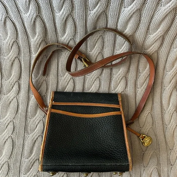 Dooney & Bourke Black and Brown Crossbody Bag with Gold Hardware - Picture 5 of 9